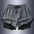 Short Esportivo Masculino Anti-Exposição Dupla Camada na internet