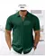 Imagem do Camisa polo de malha de lazer de luxo leve masculina popular tricô