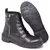 Bota Coturno Feminina Cano Curto Lisa com Ziper Lateral e Cadarço Salto Baixo Tratorado - comprar online