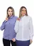 KIT Feminino 2 Peças - Camisa Social Premium Azul Cobalto na internet