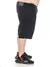 Bermuda Masculina Plus Size Jeans Preto com Barra Virada na internet