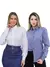 KIT Feminino 2 Peças - Camisa Social Premium Azul Cobalto