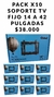 Pack x10 Soporte TV Fijo 14 A 40 Pulgadas