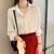 Camisa de chiffon manga longa - loja online