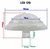 BOTÃO 119cm CONVEXO COM CHICOTE, LED E MICRO - comprar online