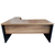 Mesa L Pé De Gaveteiro 4 Gav – Tampo 40 mm – 1,70 m x 1,60 m – Sevilha Com Preto