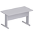 Mesa Reta Pé De Aço 1,20 m x 60 cm – 15 mm – Cinza Cristal
