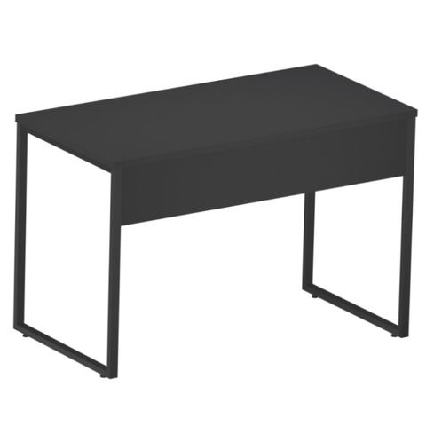 Mesa Reta Industrial 1,50 m x 60 cm - Tampo 25 mm - Preto Com Preto