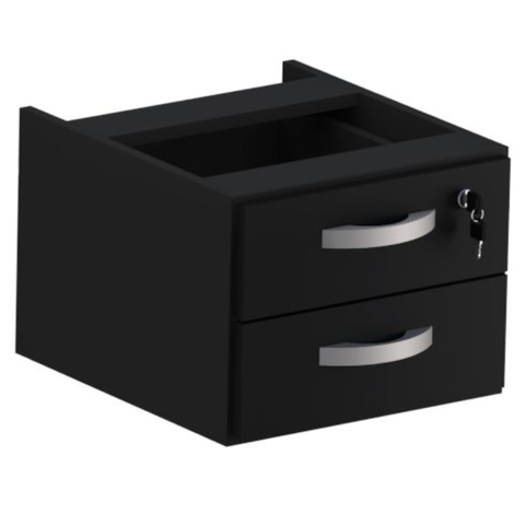 Gaveteiro Suspenso 2 Gavetas Para Mesa - Preto - comprar online