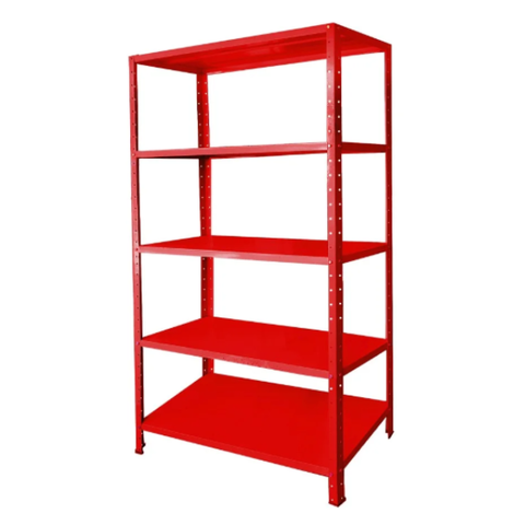 Estante De Aço 5 Prateleiras - 1,80 m x 92 cm x 30 cm - Vermelha - comprar online