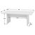 Mesa de Reunião 2 m x 1 m – 25 mm – Branco na internet