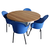 Mesa De Reunião Redonda 25 mm – 1,20 m – Sevilha Com Branco