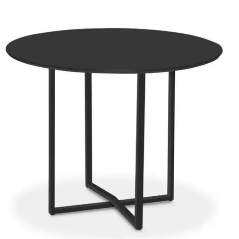 Mesa De Reunião Redonda Pé Industrial - 1,20 m - Tampo em 25 mm - Preto - comprar online