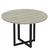 Mesa De Reunião Redonda Pé Industrial – 1,20 m – Tampo em 25 mm – Dubai Com Preto - comprar online