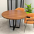 Mesa De Reunião Redonda Pé Industrial – 1,20 m – Tampo em 25 mm – Sevilha Com Preto - comprar online