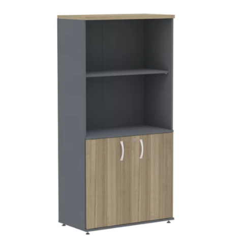 Armário Diretor Semi Aberto - 25 mm - Sevilha Com Preto