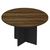 Mesa De Reunião Redonda 25 mm – 1,20 m – Nogal Com Preto - comprar online