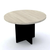 Mesa De Reunião Redonda 25 mm – 1,20 m – Dubai Com Preto - comprar online