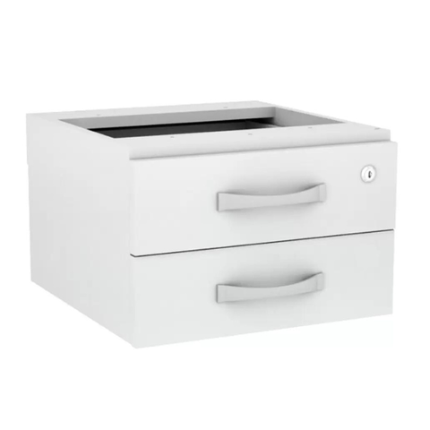 Gaveteiro Suspenso 2 Gavetas Para Mesa - Branco