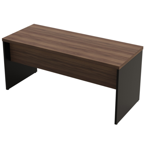 Mesa Reta 1,50 m x 70 cm - Tampo 40 mm - Nogal Com Preto