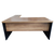 Mesa L Pé Painel – Tampo 40 mm – 1,70 m x 1,60 m – Sevilha Com Preto