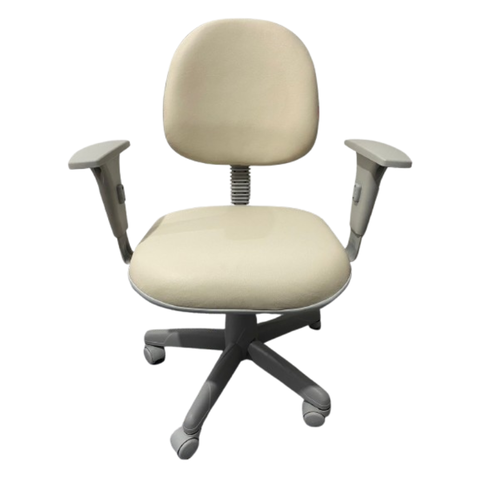 Cadeira Executiva Com Oblongo - Bege Com Cinza