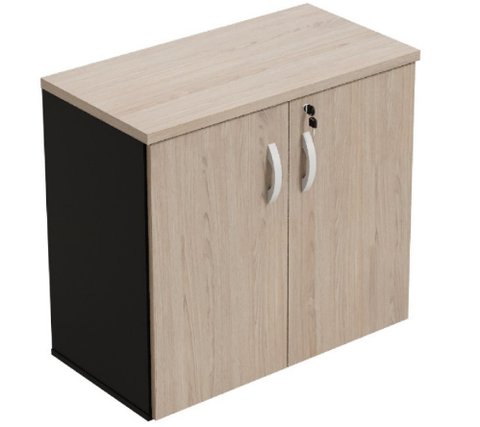 Armário Baixo Duas Portas - Dubai Com Preto - 25 mm