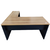 Mesa L Pé Painel – Tampo 25 mm – 1,20 m x 1,50 m – Sevilha Com Preto