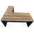 Mesa L Pé Painel – Tampo 25 mm – 1,20 m x 1,50 m – Sevilha Com Preto - comprar online