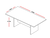 Mesa de Reunião 2 m x 1 m – 25 mm – Branco - ToqMóveis