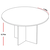Mesa De Reunião Redonda 25 mm – 1,20 m – London Com Preto na internet