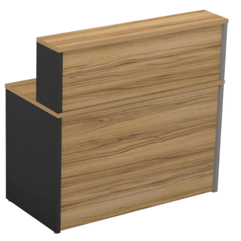 Balcão De Recepção Reto - Sevilha Com Preto- 25 mm - 80 cm Comprimento