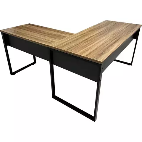 Mesa L Industrial - Tampo 25 mm -1,50 m x 1,50 m - Sevilha Com Preto