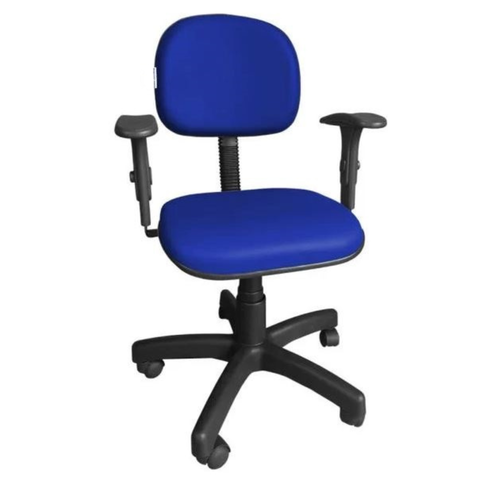Cadeira Secretária Azul Com Braço - comprar online