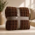 Frazada Chill & Home Flannel Deluxe Cuadraditos Queen-Marron - tienda online