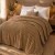 Frazada Flannel 230x240 Chill & Home Deluxe Cuadraditos Queen-Beige Oscuro