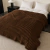 Frazada Chill & Home Flannel Deluxe Cuadraditos Queen-Marron
