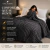 Frazada Chill & Home Flannel Deluxe Cuadraditos Queen-Gris - tienda online