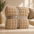 Frazada Flannel 230x240 Chill & Home Deluxe Cuadraditos Queen-Beige Oscuro - De Casa Store