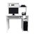 Escritorio Mesa Pc Con Bandeja y Alzada Blanco 100x45x140 Cod. 6100 - comprar online