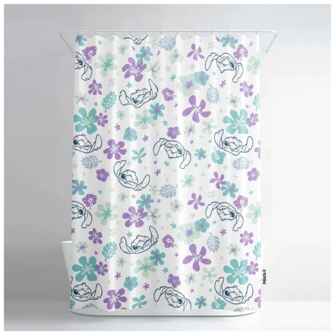 Cortina de Baño Piñata Stitch Impermeable 180x180 cm Oficial Disney