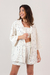 camisa oversized com botão listrada
