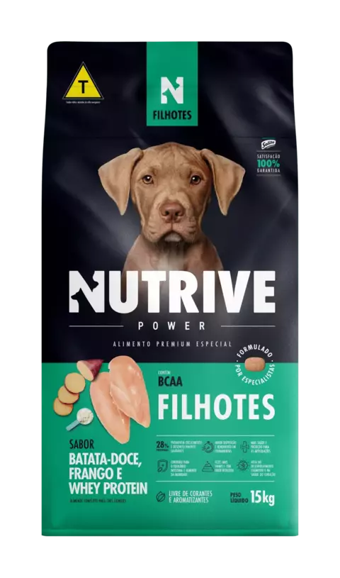 RAÇÃO NUTRIVE POWER CAES FILHOTES 15KG - comprar online