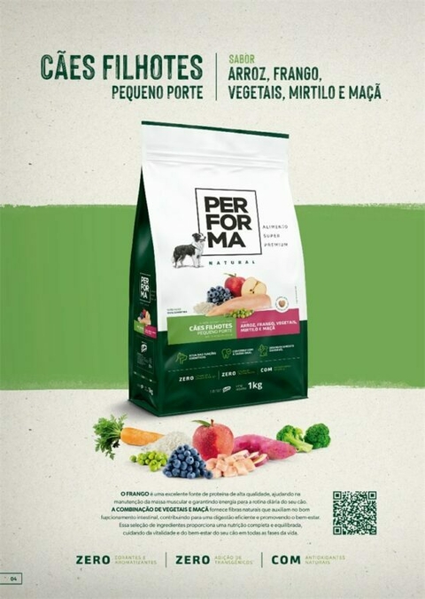 PERFORMA NAT CAES FILHOTES PP FRANGO/VEGETAIS/MURTILO 15KG - comprar online