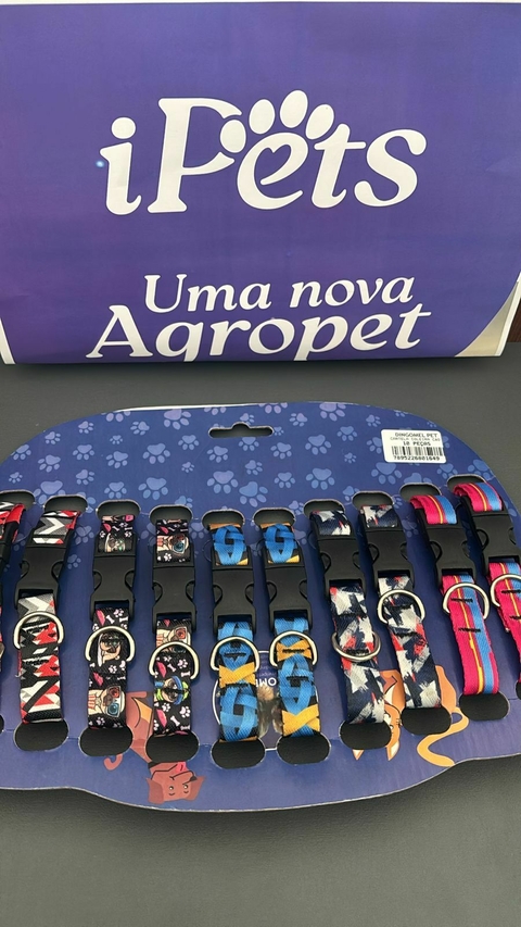 Cartela coleira cão
