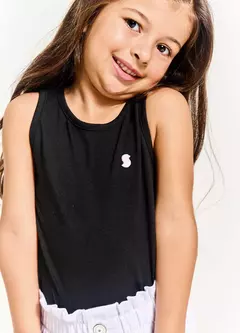 REGATA BASIQUINHO FUN PRETO - Carretel Kids