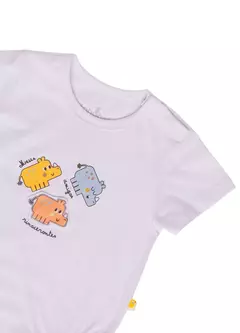 BODY MEU AMIGO RINO BRANCO - Carretel Kids