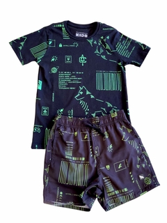 CONJUNTO CAMISETA E SHORTS KIDS PRETO