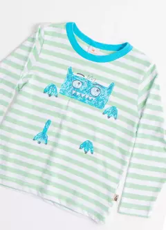 Imagem do CONJ.PIJAMA MONSTRINHO DA FAMILIA BCO E SERRADO