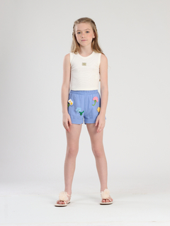 CAMISETA REGATA FEMININA INFANTIL OFF WHITE